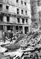 Bomb damage in the rue Monge, 5e arrondissement (courtesy of Philippe Cannone)